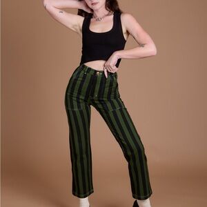 Big Bud Press BLACK STRIPE WORK PANTS - EVERGREEN Small